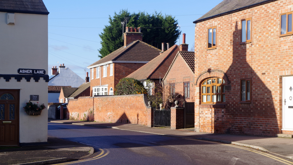 Historic house on a village road in Ruddington
